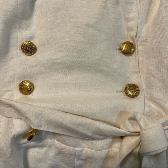 NWOT Venus Gold button Waist Tied Romper Size 16 - Picture 10 of 11